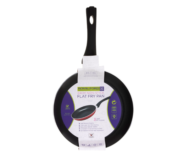 Royalford RF1261FP24 24 3 Layer Non Stick Fry Pan - Red - Zoom Image 5