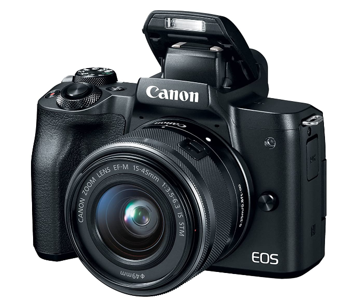 Canon EOS M50 Mirrorless Camera with EF-M 15-45mm Lens - Black - Zoom Image 2