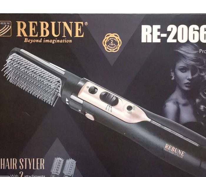 Rebune RE-20662 Beyond Imagination Hair Styler with 2 Attachment - Black - Zoom Image