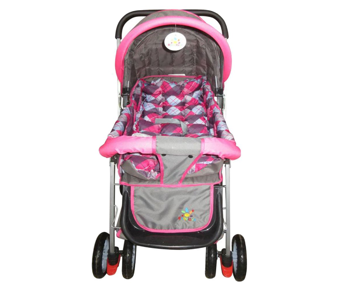 Baby Love 27-2114 Foldable Baby Stroller - Grey and Pink - Zoom Image 2