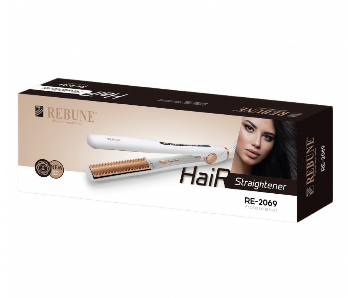 Rebune RE-2069 Beyond Imagination Hair Straightener - White - Zoom Image 2