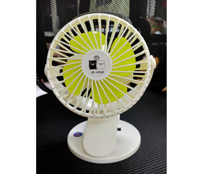 JS5520 Mini Thinning Table Clamp Fan - White - Zoom Image