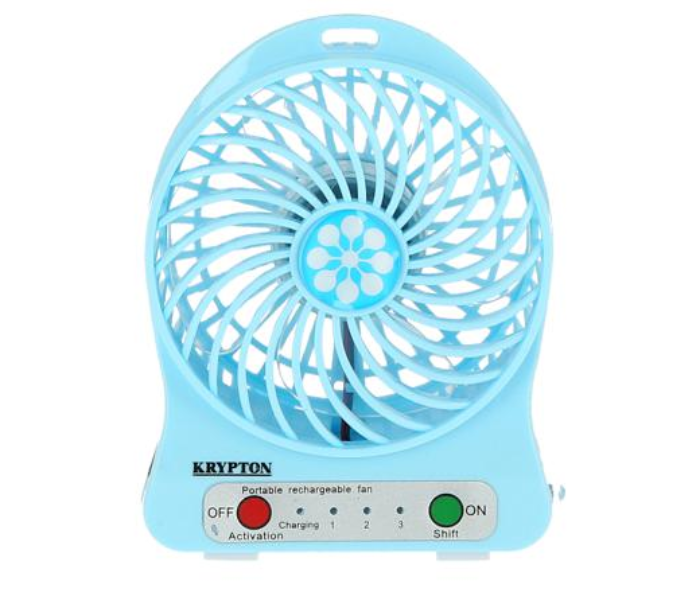 Krypton KNF6037 Mini Rechargeable Fan Blue - Zoom Image 1