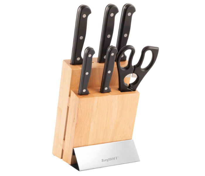 BergHoff RYB103HHL00436 7 Piece Knife Block - Black - Zoom Image 1