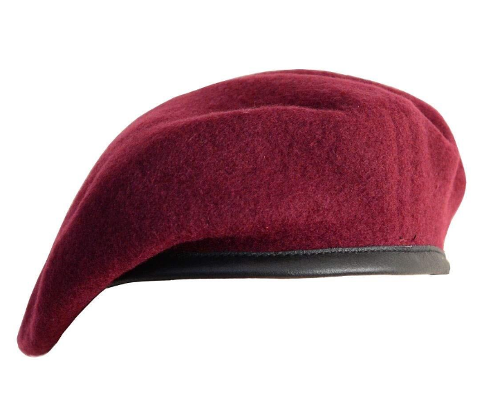 MICAM WABC01 Medium Wool Army Beret Cap - Maroon - Zoom Image