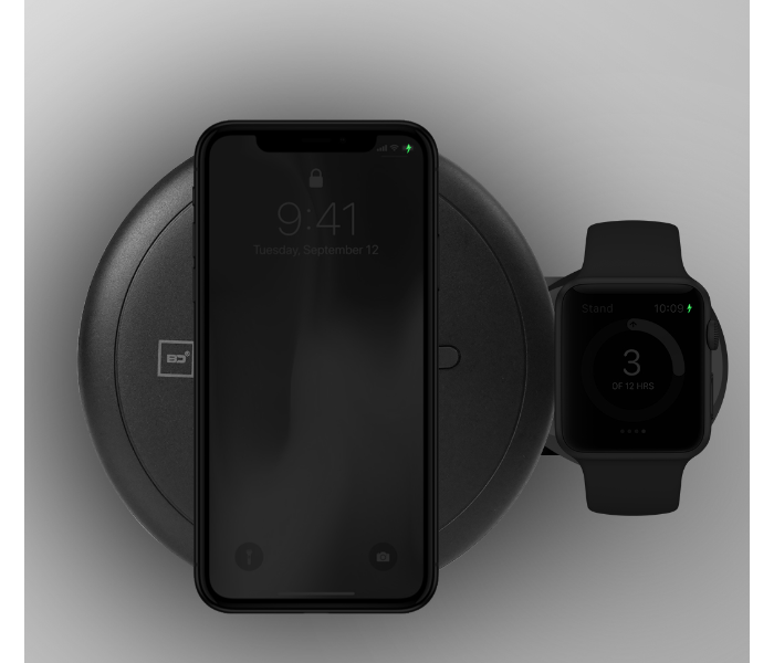 Blue Digit Coil-27 Dual Wireless Charger - Black - Zoom Image 3