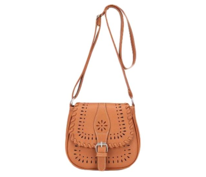 Leather Crossbody Bag - Brown - Zoom Image