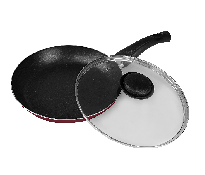 Royalford RF2953 28cm Fry Pan with Lid - Red - Zoom Image 3