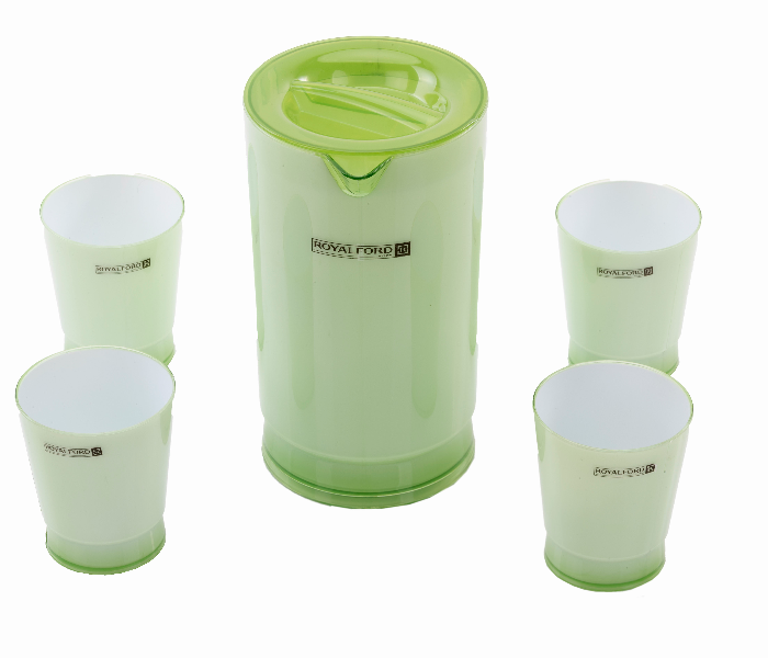 Royalford RF4193 Water Jug with 4 Glasses - Green - Zoom Image 4