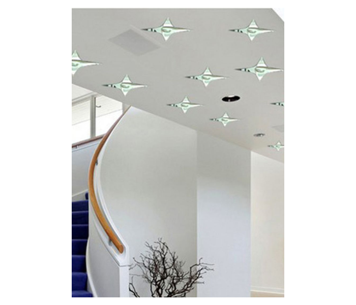 3D Stars Ceiling Decoration 125 x 100cm Wall Sticker - Silver - Zoom Image