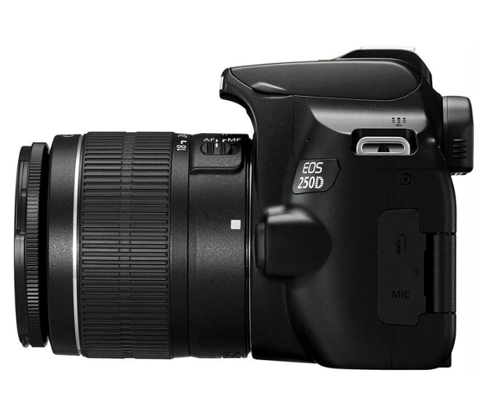 Canon EOS 250D Rebel SL3 DSLR Camera w/ 18-55mm F/3.5-5.6 III Lens - Black - Zoom Image 5