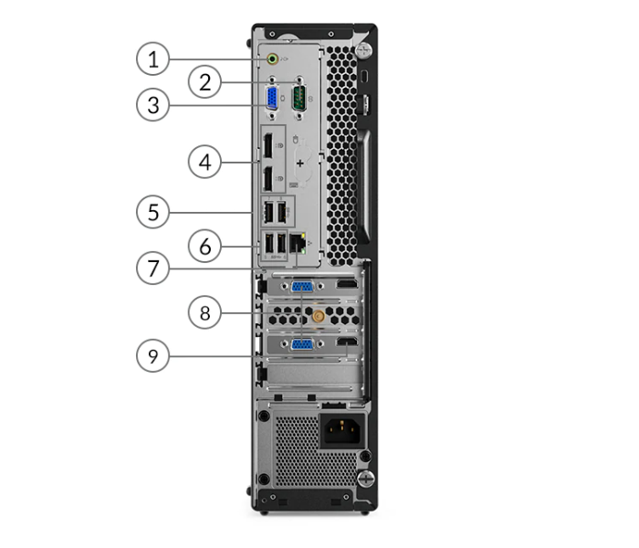 Lenovo ThinkCentre 10SJ003DAX M920s SFF i7-9700 8GB DDR4 1TB HDD DVD Writer Windows 10 Pro 64 Bit - Black - Zoom Image 3