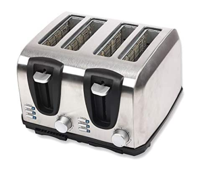 Rebune RE-5042 1400W 4 Slices Electric Toaster - Black and Silver - Zoom Image 1