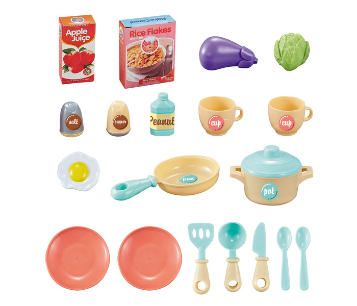 Basmah Kitchen Play Set - Blue and Brown - Zoom Image 3