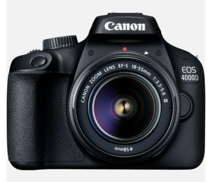 Canon EOS 4000D Body with EF-S 18-55mm III and  EF-S 75-300mm III - Black - Zoom Image 1