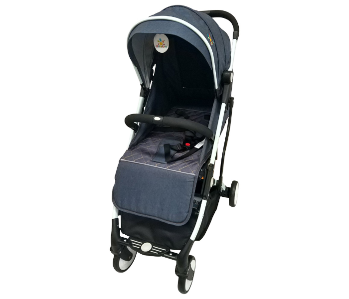 Baby Love 27-005KF Aluminum Silver Tube Stroller With Bag - Dark Blue - Zoom Image 2