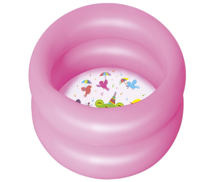 Bestway 51061 61x15cm Round 2 Ring Kiddie Pool  - Pink - Zoom Image 1