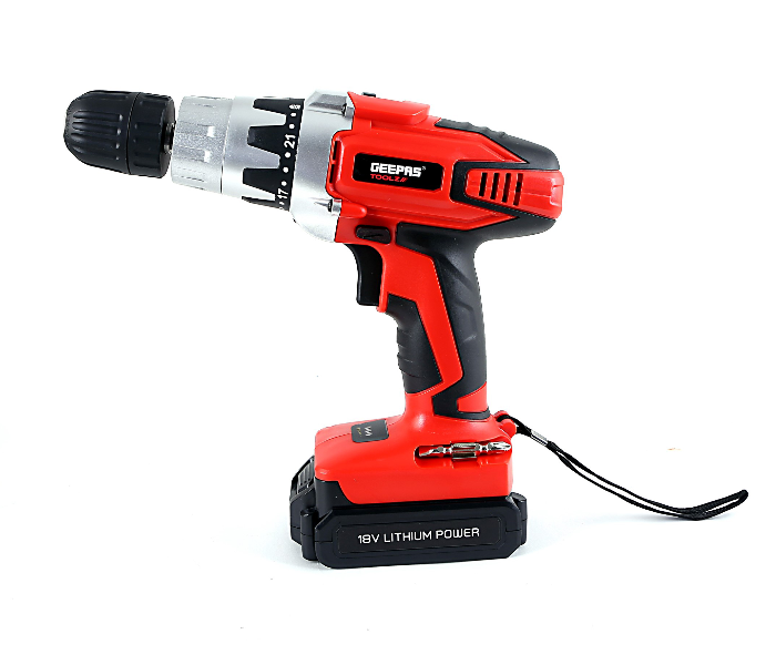 Geepas GCD7629 Cordless Percussion Drill - Black and Red - Zoom Image 2