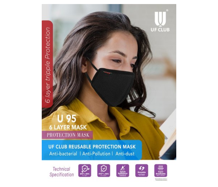 UF Club U95 6 Layer Triple Protection Reusable Mask - Zoom Image 3