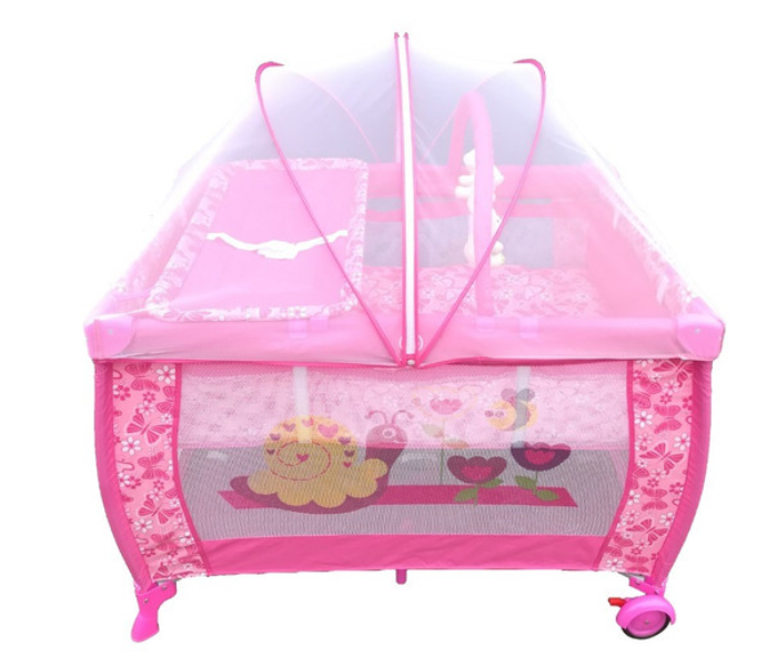 Babylove 27-930C Playpen With Mosquito Net - Pink - Zoom Image 2