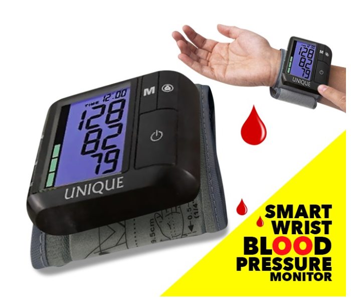 Unique Smart Wrist Blood Pressure Monitor - Black - Zoom Image