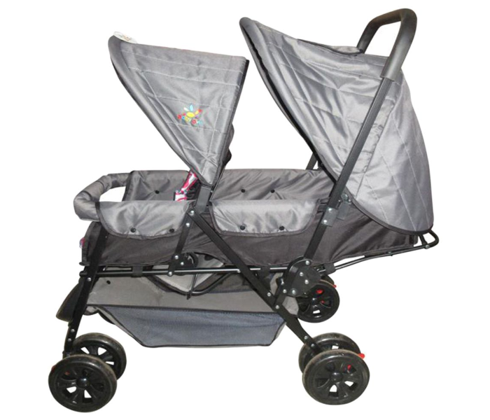 Baby Love 27-3113 Twins Baby Stroller - Grey - Zoom Image 2