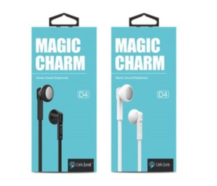 Magic Charm D4 Stereo Sound Earphones - White - Zoom Image 3