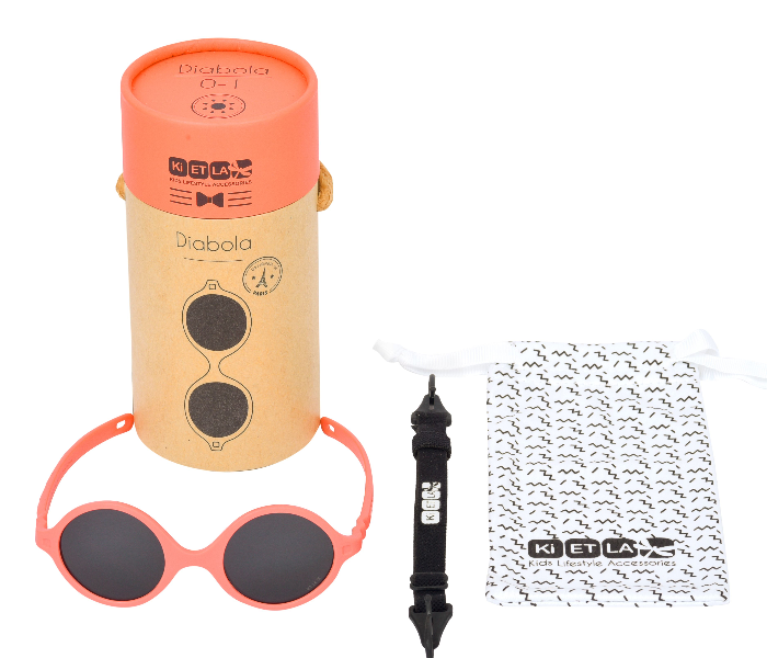 Kietla D1sungrap Sunglasses Diabola 0-1 Year - Grapefruit - Zoom Image