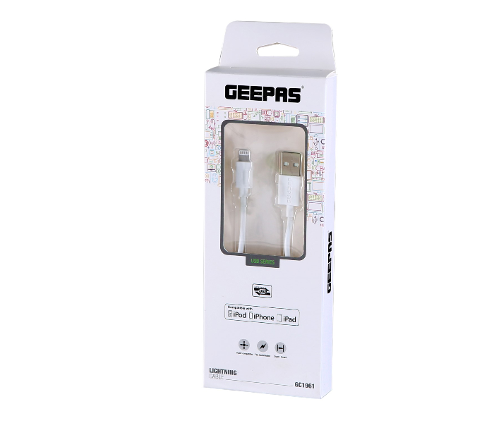 Geepas GC1961 Lightning Cable - White - Zoom Image 4