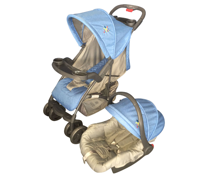 Baby Love 27-10YK Stroller With Car Seat - Blue - Zoom Image 1