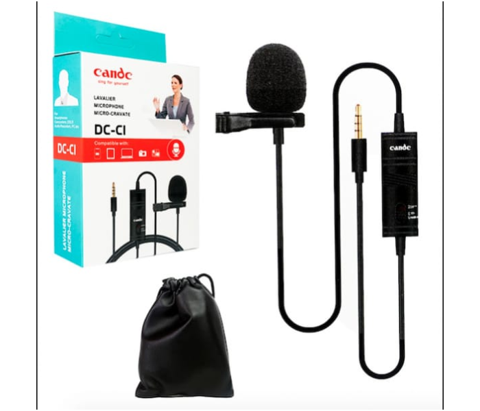 DCC1 Candn Lavalier TikTok Microphone - Black - Zoom Image 2