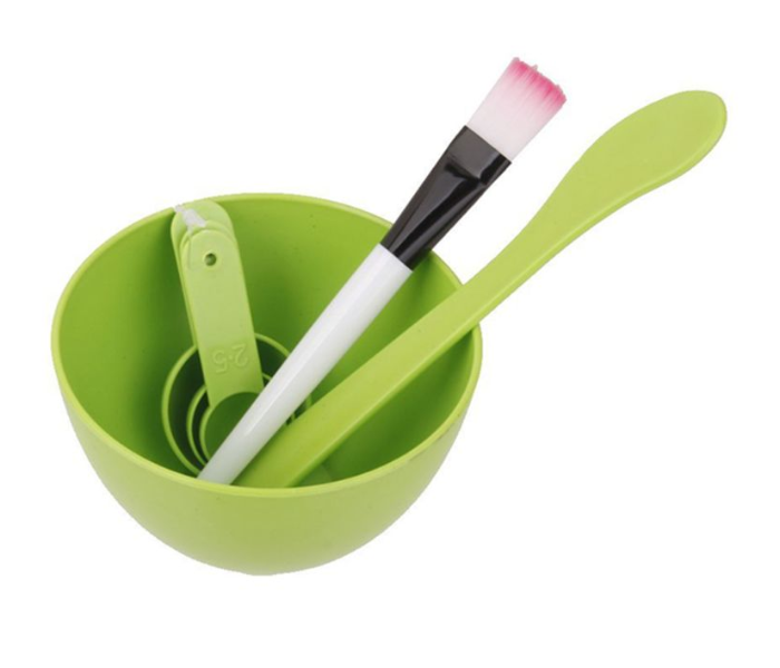 Generic 6-Piece Makeup Mask Bowl Brush Spoon Stick Set Green - Zoom Image