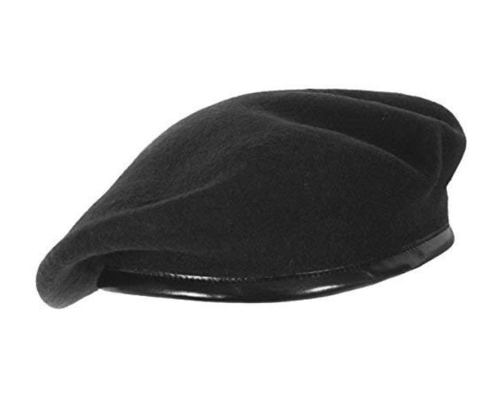 MICAM WABC01 Small Wool Army Beret Cap - Just Black - Zoom Image