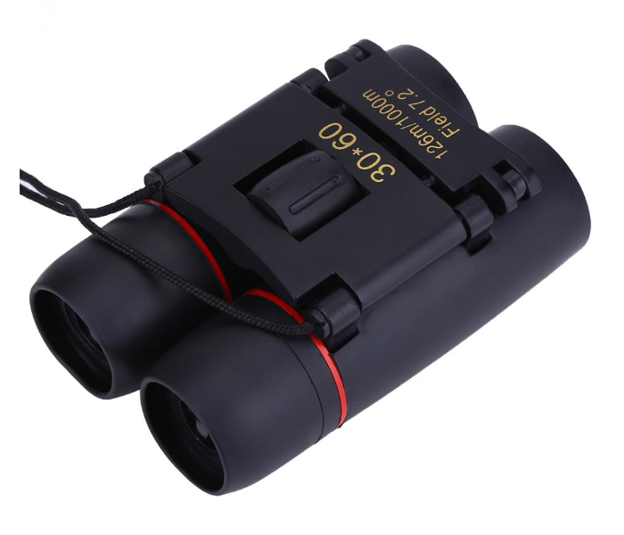 Zoom Telescope 30X60 Folding Binocular with Low Light Night Vision - Black  - Zoom Image 1