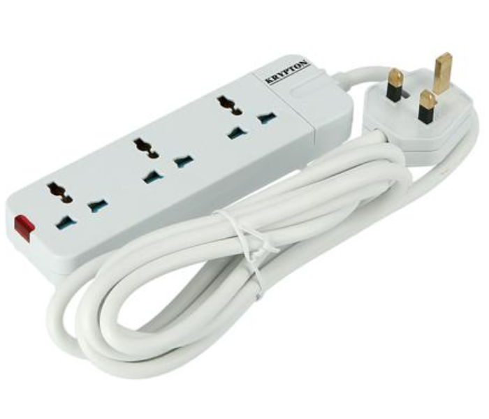 Krypton KNES5077 3 Way  Extension Socket White - Zoom Image 2