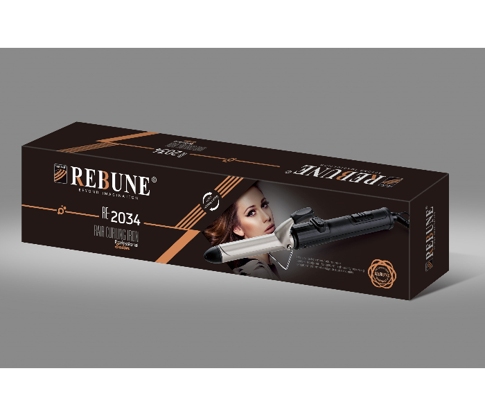 Rebune RE-2034 Beyond Imagination Hair Curling Iron - Black and White - Zoom Image