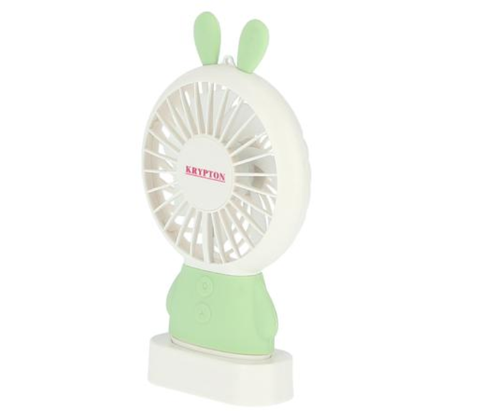 Krypton KNF6131 Mini Rechargeable Fan White and Green - Zoom Image 2