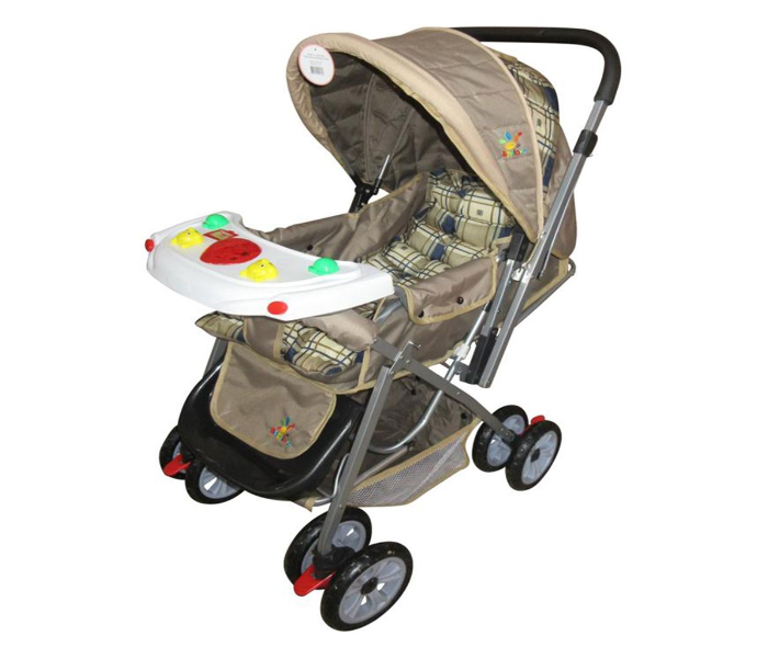 Baby Love 27-2116 Foldable Baby Stroller - Brown - Zoom Image 2