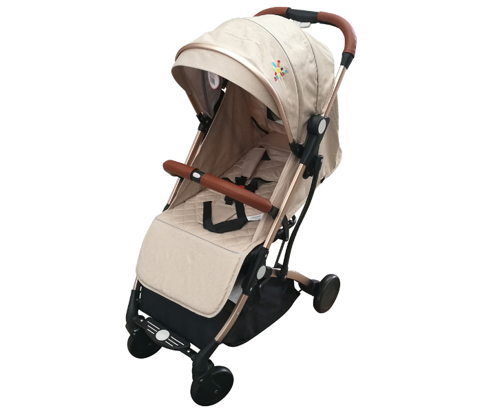 Baby Love 27-005KF Aluminum Silver Tube Stroller With Bag - Brown - Zoom Image 2