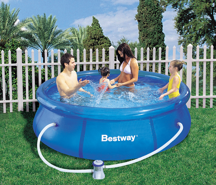 Bestway 26-57112 366x76cm Fast Set Pool Set - Blue - Zoom Image