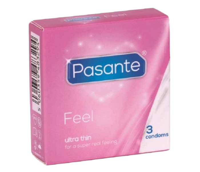 Pasante 3-Piece Feel Ultra Thin Condom Set - Zoom Image