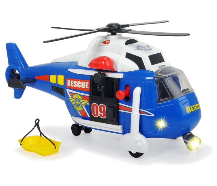 Simba 203308356 Dickie Toys Light and Sound Helicopter – White and Blue - Zoom Image 3