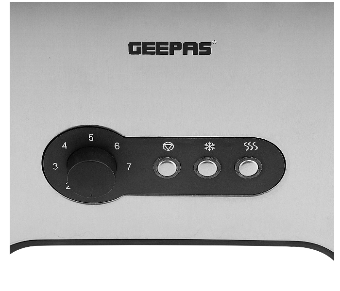 Geepas GBT6152 2-Slice Stainless Steel Bread Toaster - Black and White - Zoom Image 3