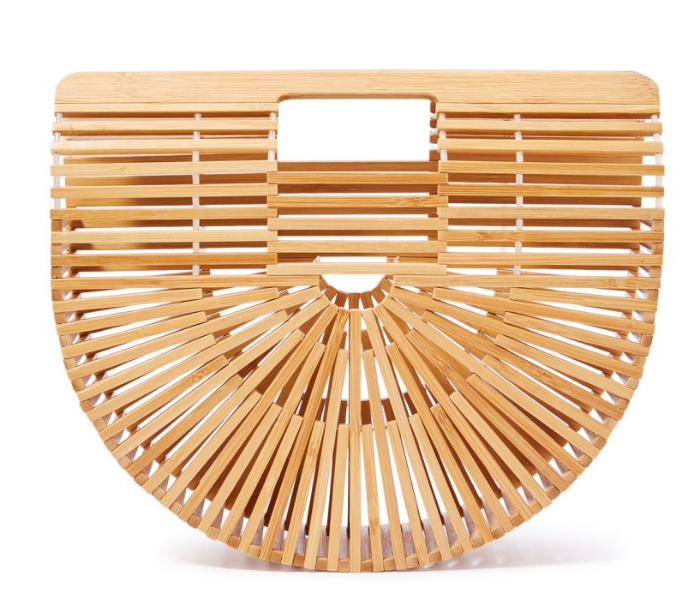 Womens Acrylic Bamboo Detail Clutch - Zoom Image