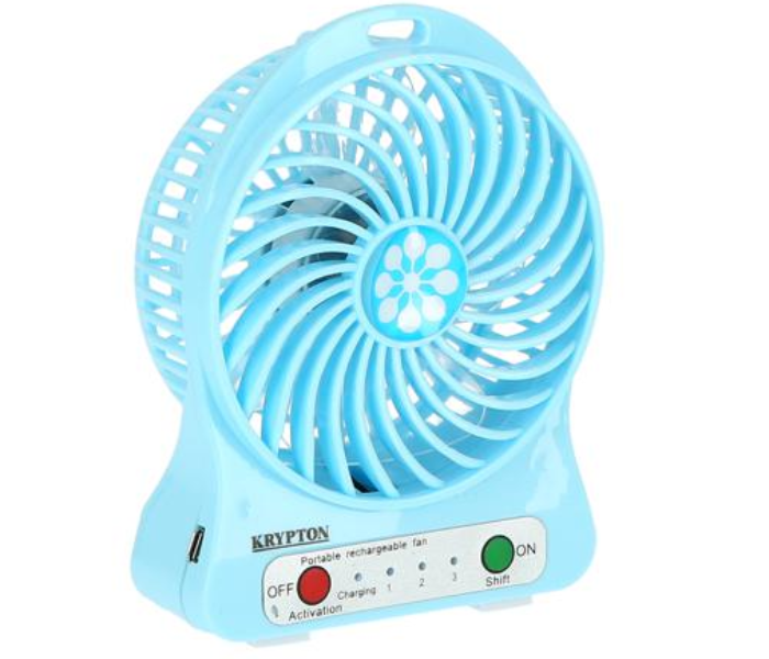 Krypton KNF6037 Mini Rechargeable Fan Blue - Zoom Image 2