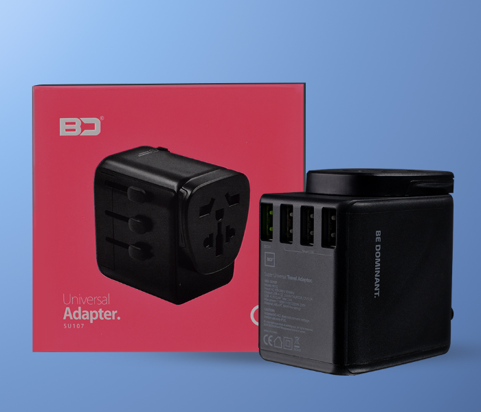 Blue Digit SU107 Universal Travel Adapter - Black - Zoom Image 1