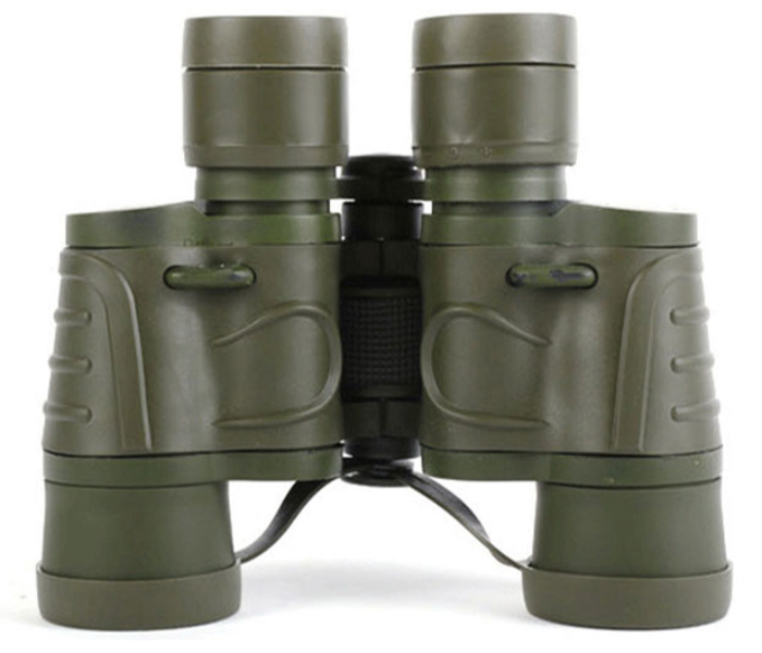 Classic Binocular Telescope HD Film Blue Coated Optics for Camping and Hiking - Army Green - Zoom Image 1