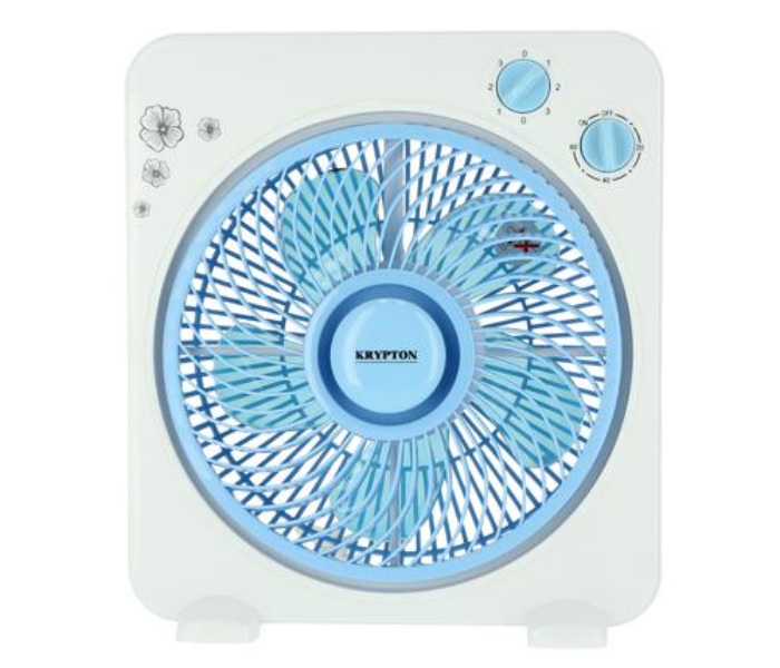 Krypton KNF6025 10-inch Box Fan - White & Blue - Zoom Image 1