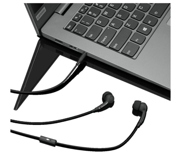 Lenovo 100 In-Ear Headphone - Black - Zoom Image 2