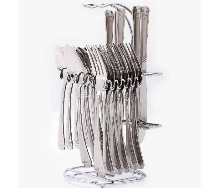 Royalford RF2088-CS24 24 Pieces Cutlery Set - Silver - Zoom Image 1